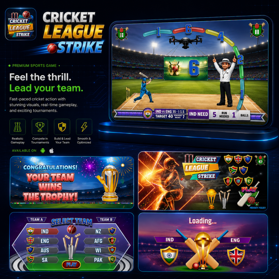 Cricket League Strike game