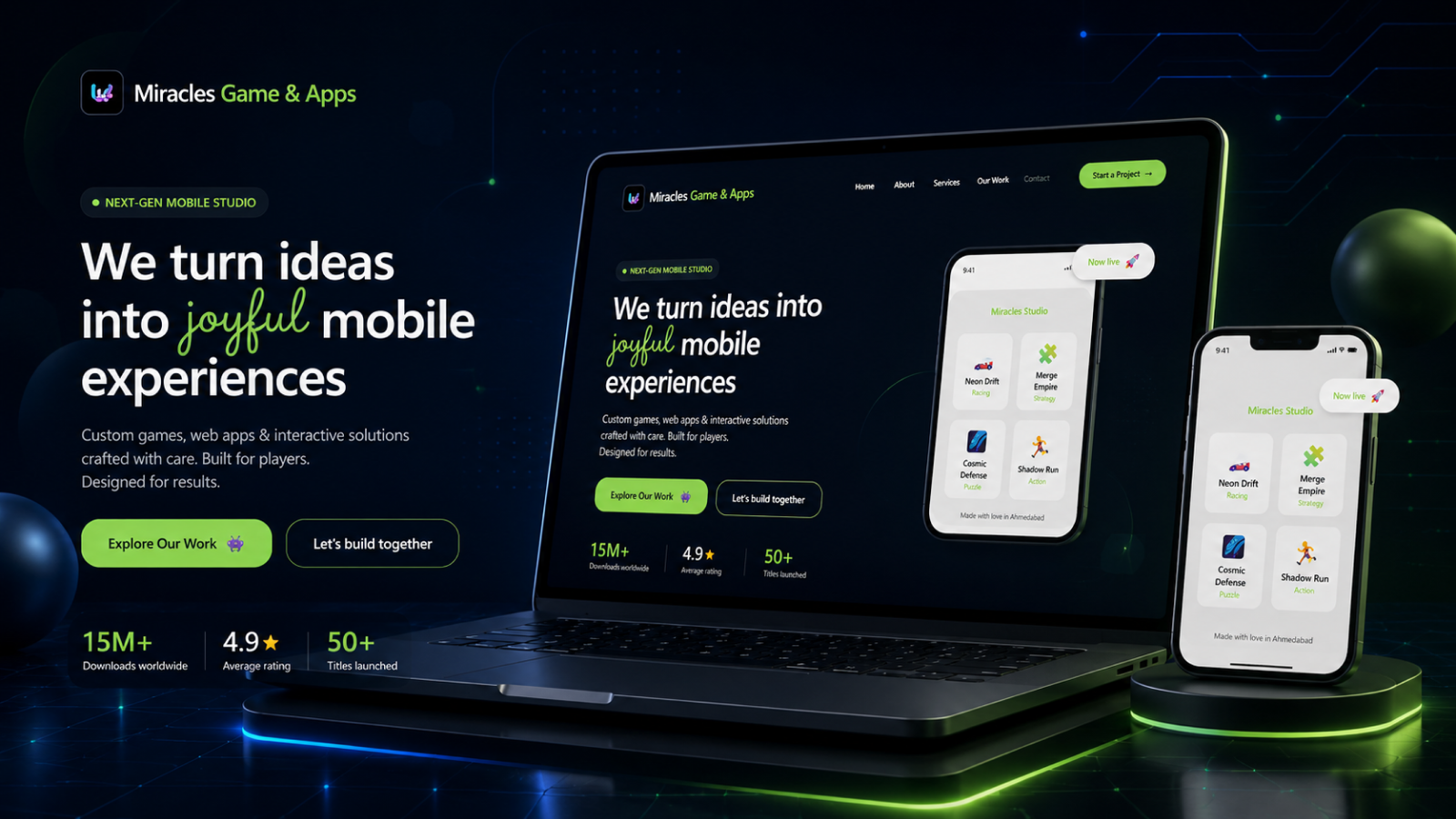 Miracles Game and Apps website